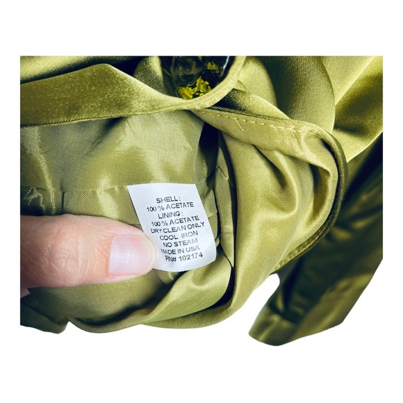 Flores & Flores lime green silky jacket - Picture 3 of 6